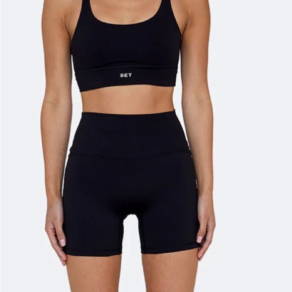 SET ACTIVE Other - NWT SET Active matching black set bra and bike shorts size medium